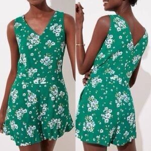 Loft Green Floral Romper 12p